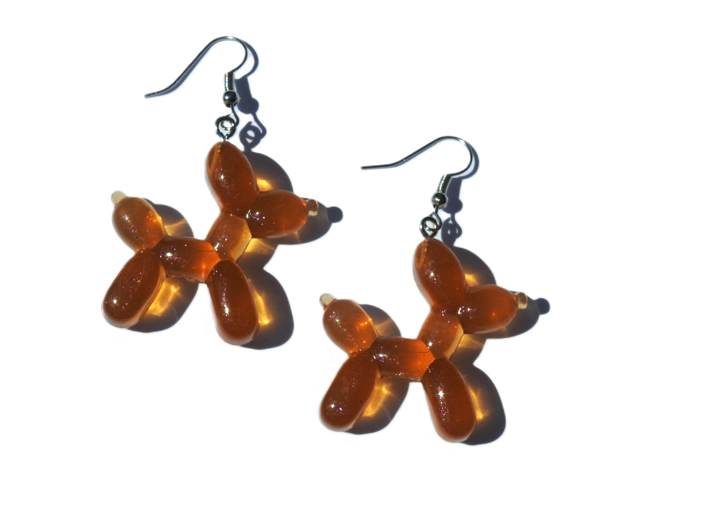 3-D Dog Ballon Drop Earrings