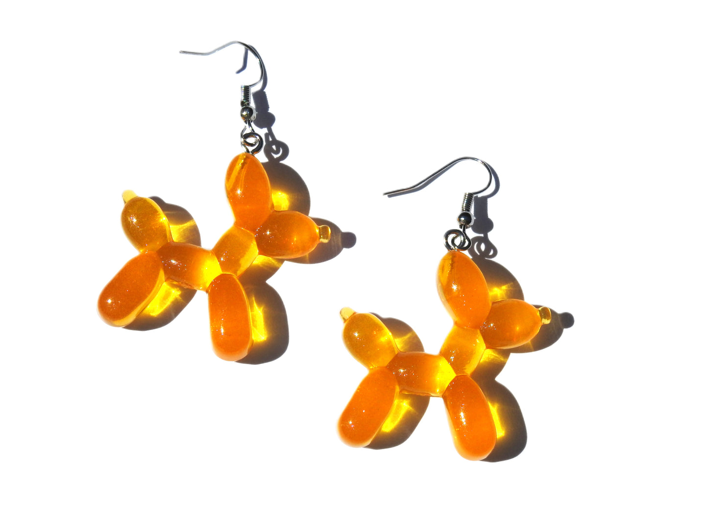3-D Dog Ballon Drop Earrings