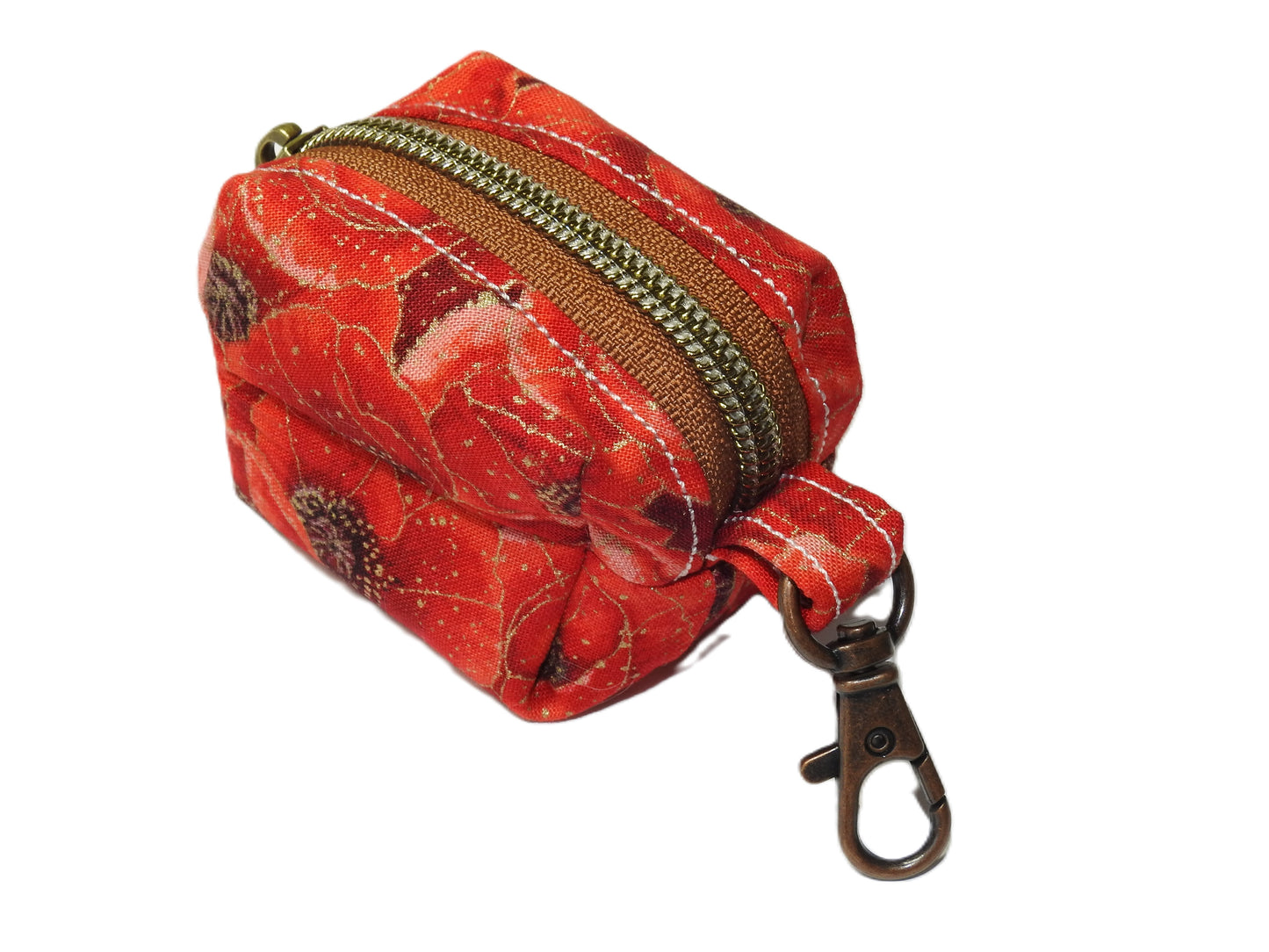 Red Poppy Flower Poop/Waste Bag Dispenser