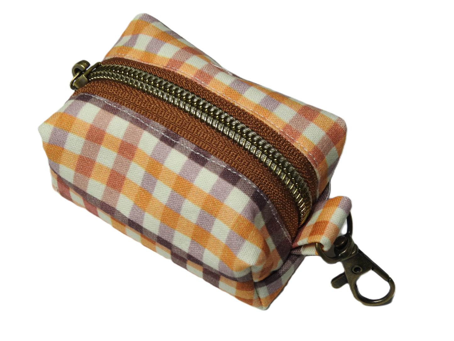 Small Plaid Squares Poop/Waste Bag Dispenser