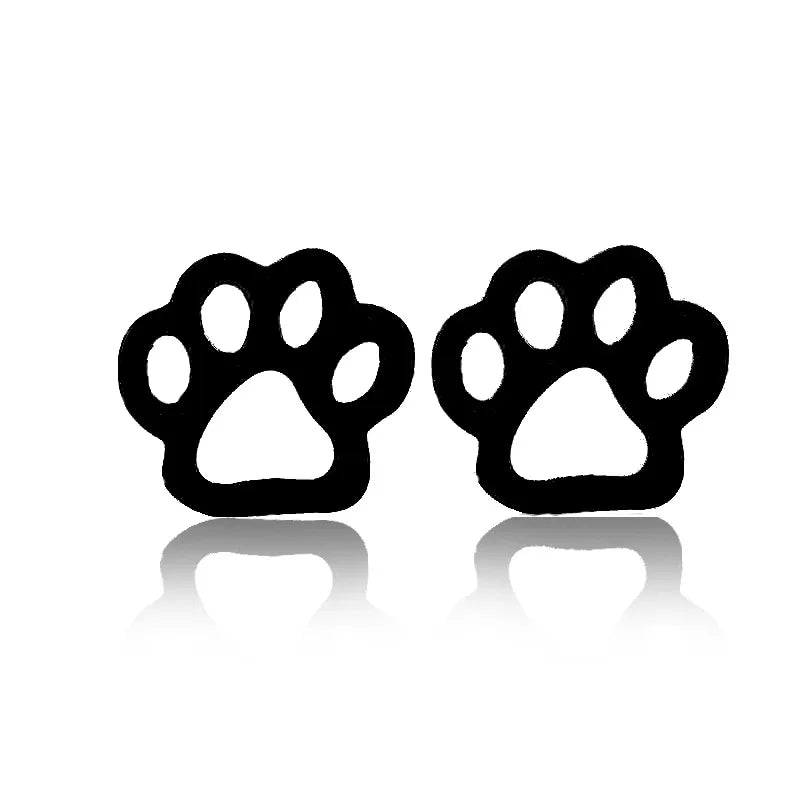 Paw Print Stud Earrings