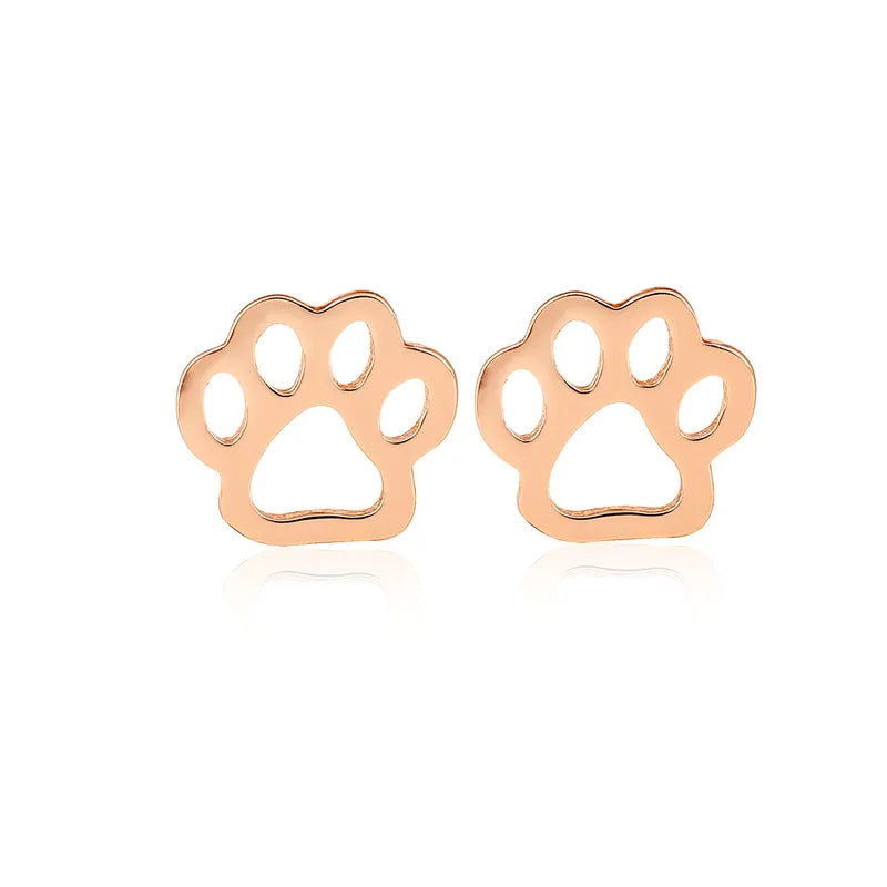 Paw Print Stud Earrings