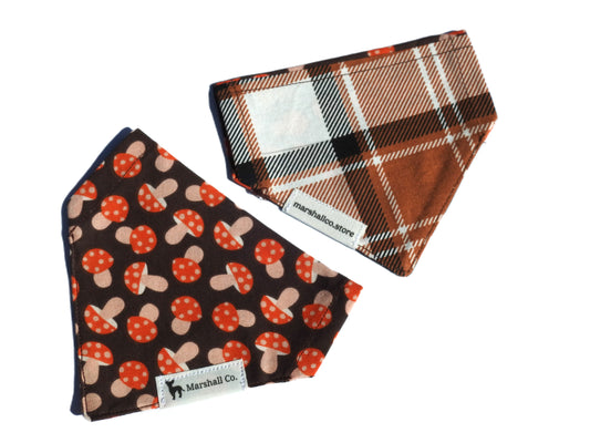 Retro Fungi Design Pet Bandana